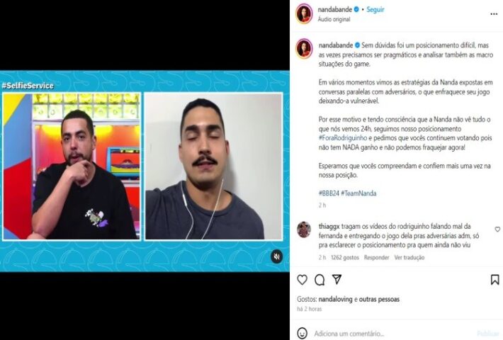 Postagem Fernanda (Foto: Reprodução Instagram)