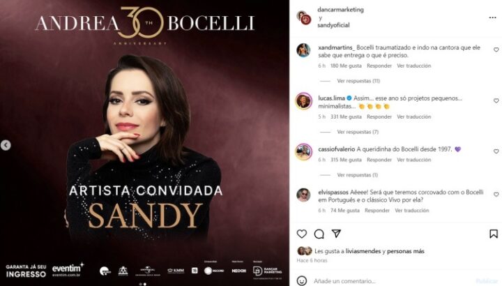 Postagem Sandy (Foto: Reprodução Instagram)