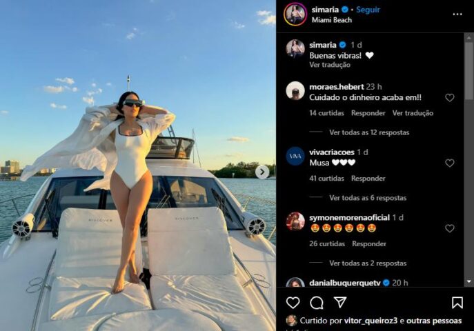 Publicação de Simaria Foto Instagram