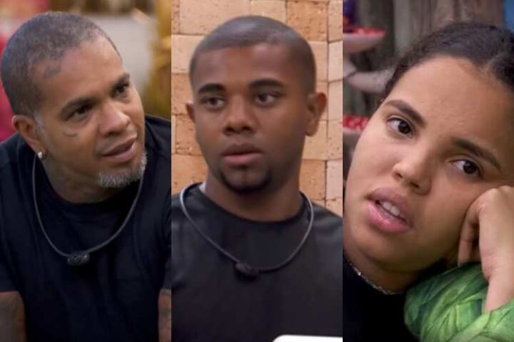 Rodriguinho, Davi e Pitel, (Reprodução TV Globo)