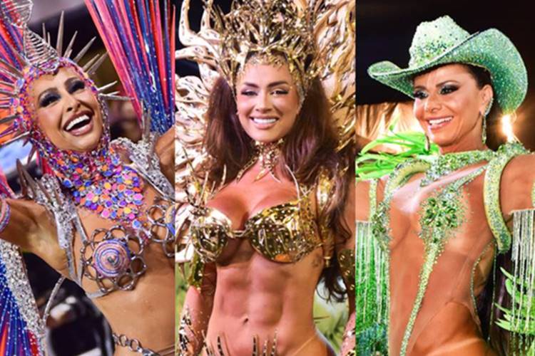 Carnaval 2024: Famosas brilham em noite de desfiles das escolas de samba em São Paulo