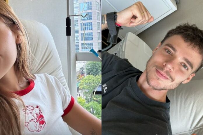 Sasha Meneghel e João Lucas postam foto em hospital: "Pré-carnaval