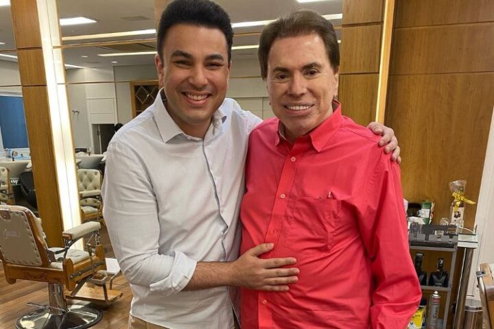 Silvio Santos e Robson Jassa, filho do cabelereiro Jassa (Reprodução Instagram)