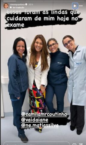 Simony atualizando os fãs (Reprodução: Instagram)