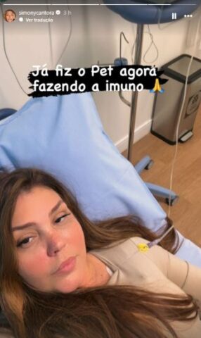 Simony atualizando os fãs (Reprodução: Instagram)