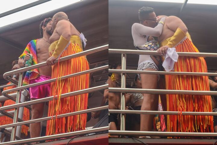 Tiago Abravanel distribui beijoes na boca em vários fãs - Foto: Araujo/Agnews