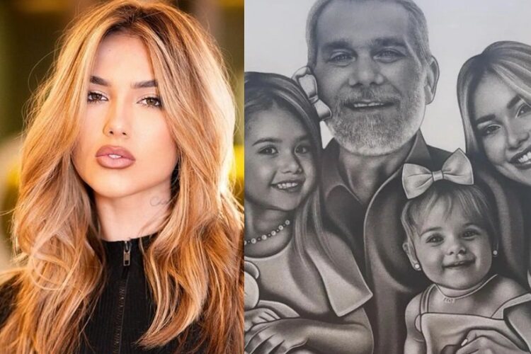 Virginia Fonseca ganha quadro com pintura do falecido pai e Marias