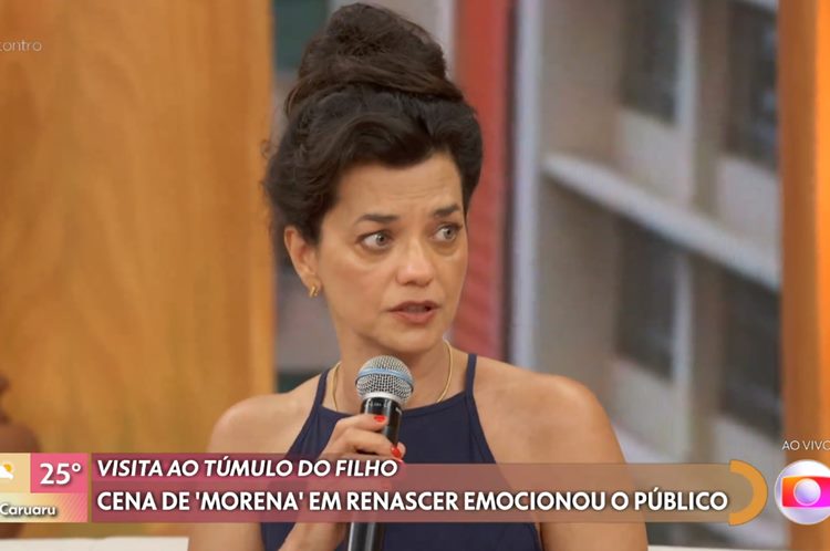No ‘Encontro’, Ana Cecília se emociona e fala sobre luto materno de Morena em Renascer
