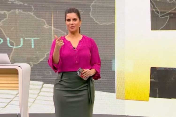 Telão dá defeito ao vivo durante o ‘Jornal Hoje’ e internautas reagem: ‘Vai morrer antes de completar a garantia’