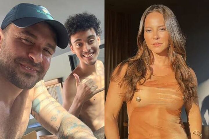 Diogo com Davi Nogueira e Paolla Oliveira