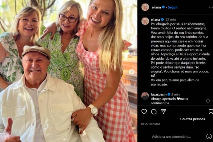 Eliana desbafando sobre a morte do pai (Reprodução: Instagram)