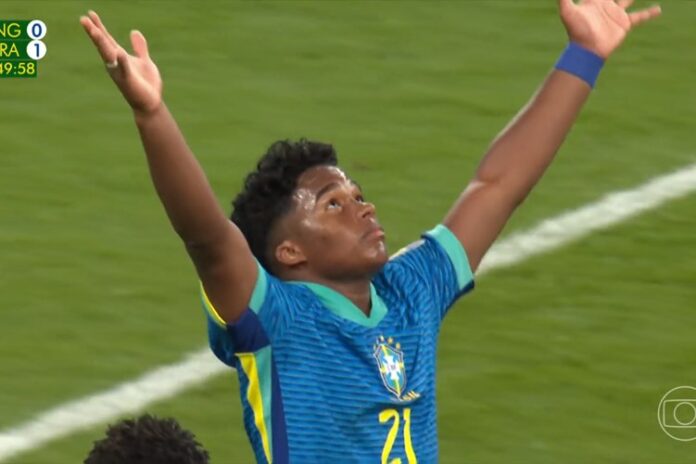 Endrick marca e Brasil vence a Inglaterra - Foto: Globo