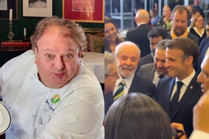 Erick Jacquin, Lula e Emmanuel Macron Erick Jacquin, Lula e Emmanuel Macron