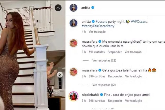 Grazi interagindo com Anitta (Reprodução: Instagram)