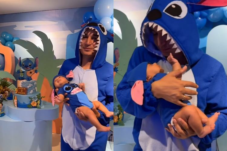 João Gomes e Ary Mirelle comemoram ‘mêsversário’ de Jorge: “Maior amor”