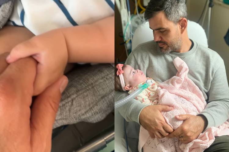 Filha de Juliano Cazarré passa por procedimento cirúrgico e ator faz apelo: “Quem puder fazer uma oração por ela”