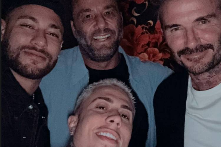 MC Daniel posta foto com Neymar e David Beckham nos EUA