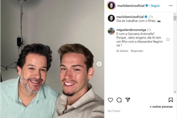 Murilo Benício com o filho (Reprodução: Instagram)