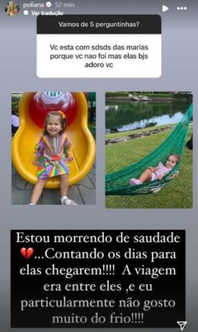 Poliana Rocha respondendo a seguidora (Reprodução: Instagram)