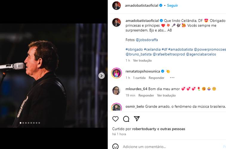 Amado Batista exibe momento histórico na carreira após polêmica ...