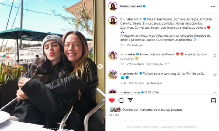 Post de Bruna com Carol