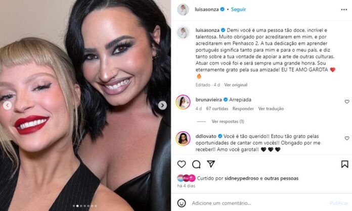 Post de Sonza com Demi Post de Sonza com Demi