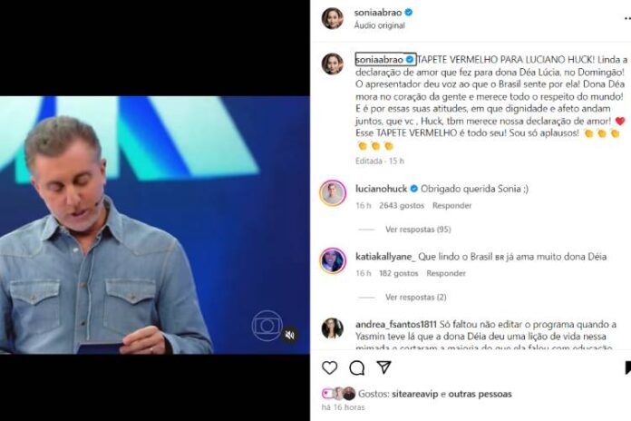 Sonia e Luciano Huck interagindo (Reprodução: Instagram)