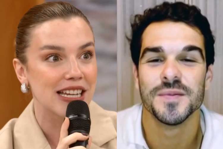 No ‘Encontro’, Alice Wegmann se emociona ao receber mensagem do namorado: ‘Saudade’