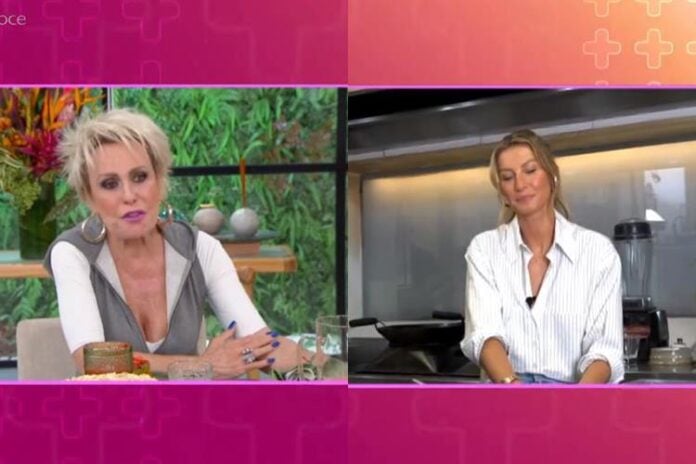 Ana Maria Braga e Gisele Bündchen no Mais Você - Foto: TV Globo