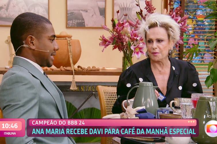 Ana Maria Braga viaja para o Rio e entrevista Davi, campeão do BBB24, no ‘Mais Você’