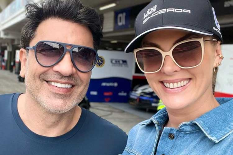 Ana Hickmann aparece agarradinha com Edu Guedes em novo registro em Interlagos: ‘Nosso primeiro dia’