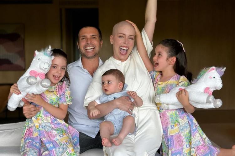 Em tratamento contra câncer, Fabiana Justus faz surpresa para família e emociona seguidores