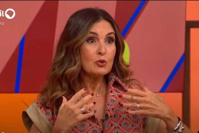 Fàtima Bernardes concedendo entrevista a Cissa Guimarães (Reprodução: TV Brasil)