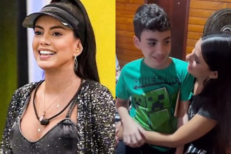 Fernanda, eliminada do BBB24, se emociona ao reencontrar o filho