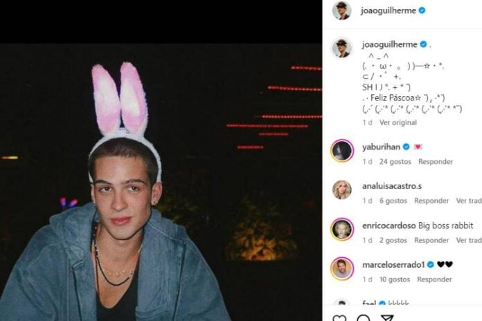 João Guilherme vestido de coelho (Reprodução: Instagram)