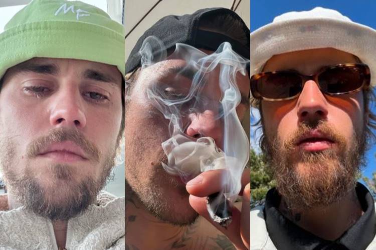Justin Bieber causa preocupação ao surgir barbudo e fumando maconha em novos registros