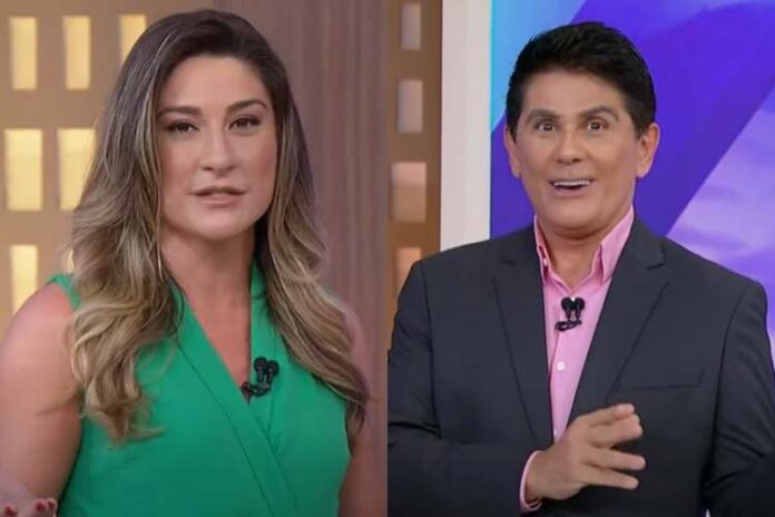 Kallyna Sabino e César Filho (Reprodução: SBT)