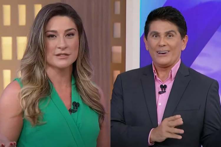 Kallyna Sabino e César Filho (Reprodução: SBT)