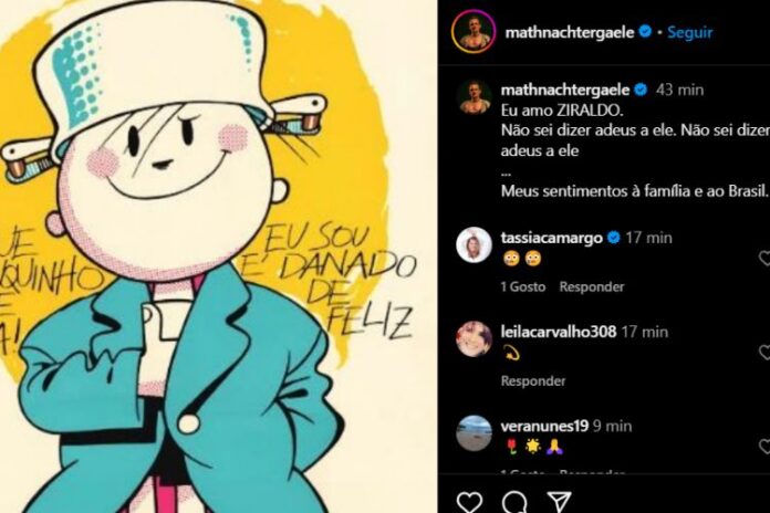 Matheus Nachtergaele Matheus homenageando Ziraldo (Reprodução: Instagram)