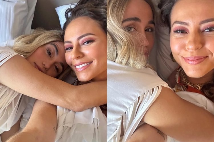 Paolla Oliveira surge abraçada com Nanda Costa e faz anúncio: “muito amor”