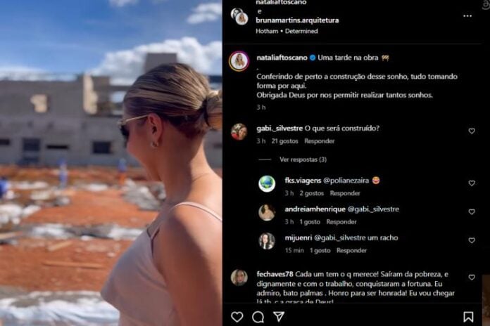 Natália Toscano mostrando o sonho realizado (Reprodução: Instagram)