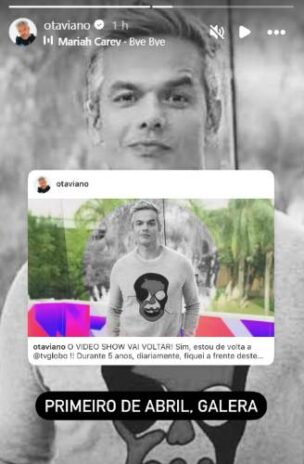 Otaviano Costa afirmando que fez uma brincadeira com o público (Reprodução: Instagram)