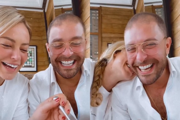 Paolla Oliveira celebra aniversário de Diogo Nogueira e se declara: “meu amor”