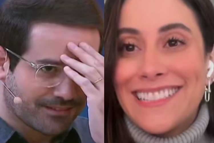 No ‘Chega Mais’, esposa de Paulo Mathias aparece ao vivo, faz revelação e deixa apresentador sem graça