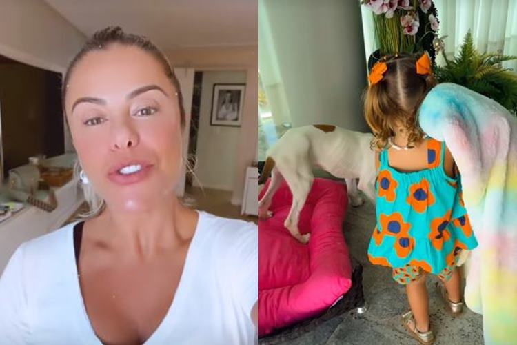 Poliana Rocha flagra Maria Alice dormindo na casinha do cachorro