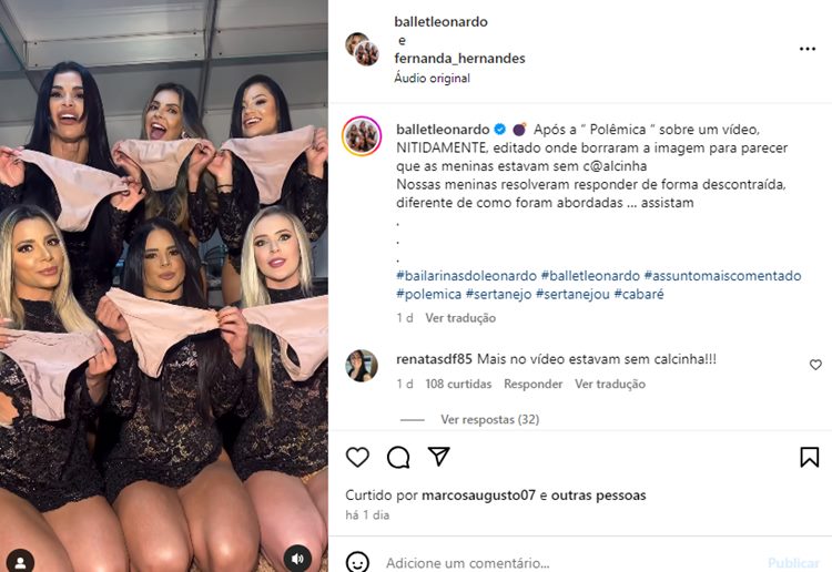 Bailarinas do sertanejo Leonardo se pronunciam após surgirem 'sem ...
