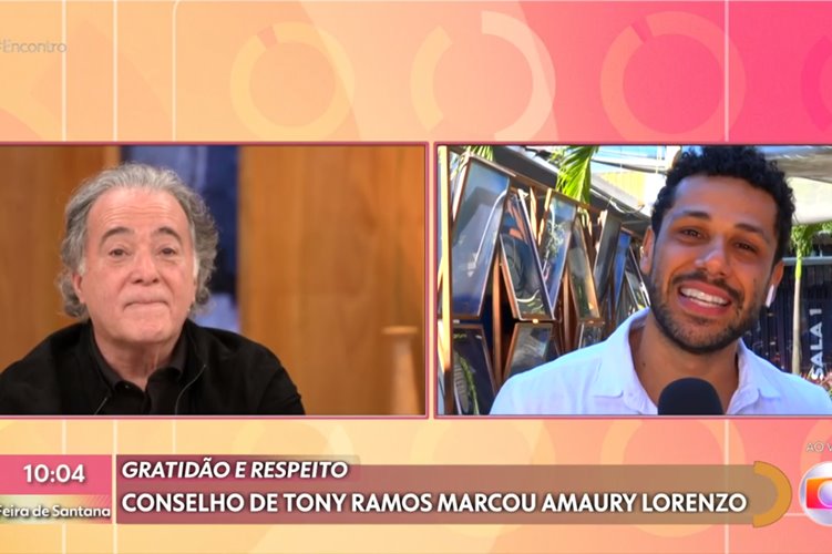 Tony Ramos se emociona com homenagem de Amaury Lorenzo no ‘Encontro’