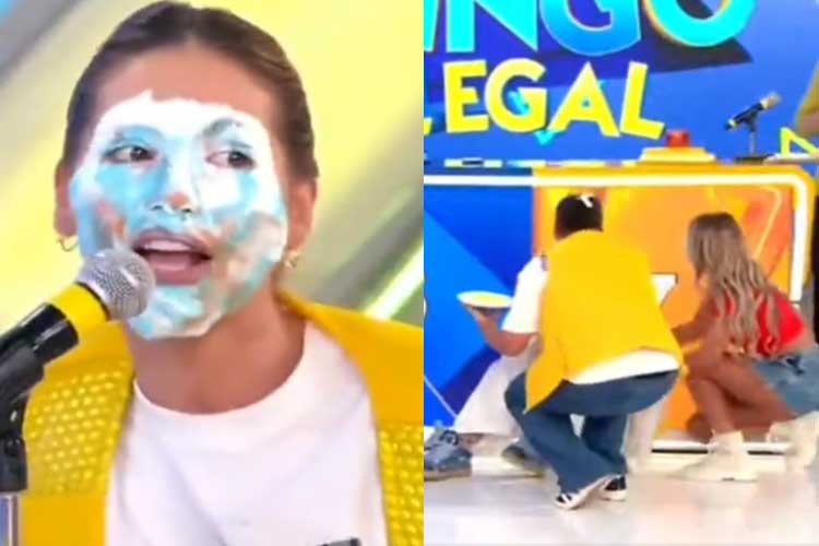 Grávida, Virginia Fonseca leva tombo ao vivo no ‘Domingo Legal’ e preocupa