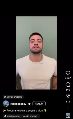 Rodrigo Godoy - Reprodução Instagram Rodrigo Godoy - Reprodução Instagram