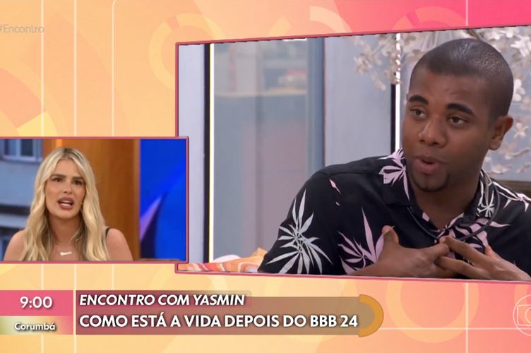 Yasmin confessa no ‘Encontro’ que exagerou nos embates com Davi no BBB24